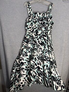 CHRISTIAN SIRIANO Cruise Vacation Resort Animal Print Sundress Beach HiLo Hem